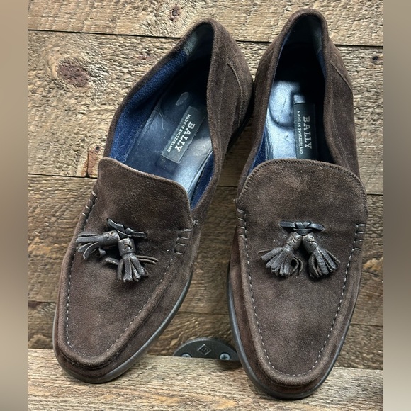 Bally Brown Suede Tassel Loafers – Size 9D – Made in Switzerland - Picture 1 of 6